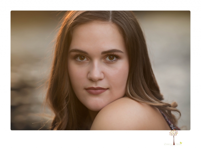 Sonora senior portrait photographer Christine Dibble Photography takes senior portraits of an Orestimba High School student at Knights Ferry in the river.