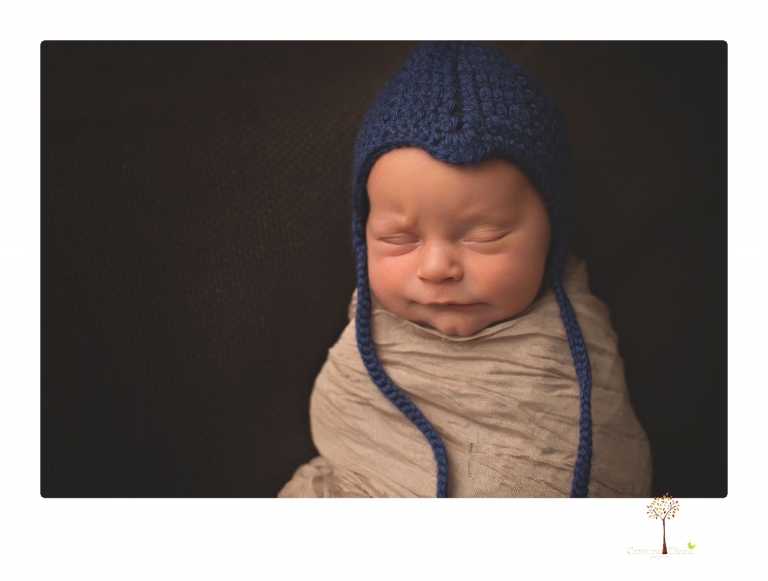 Best Sonora newborn photographer Christine Dibble Photography photographs newborn twins in a newborn portrait session in the studio with both babies posing alone and together.