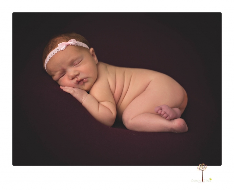 Best Sonora newborn photographer Christine Dibble Photography takes wide awake newborn studio portraits of a baby girl with her parents and in wraps.
