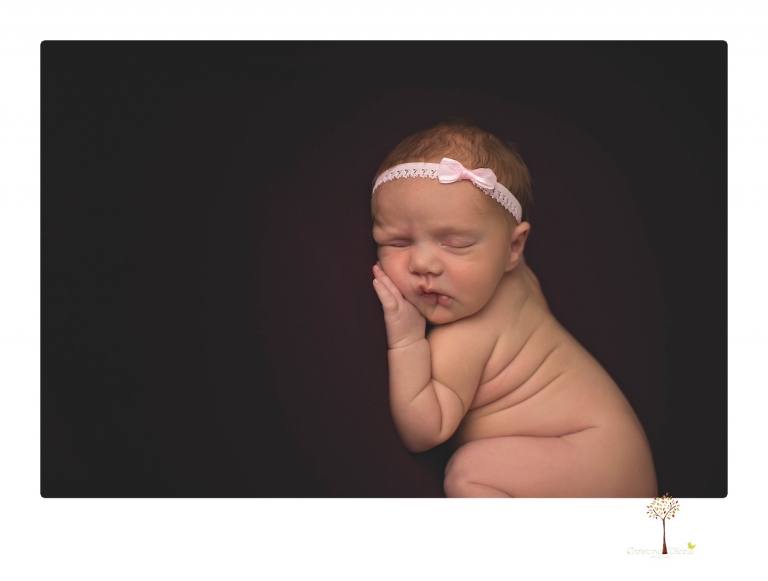 Best Sonora newborn photographer Christine Dibble Photography takes wide awake newborn studio portraits of a baby girl with her parents and in wraps.