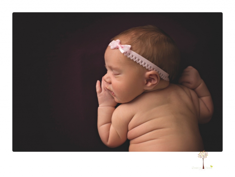 Best Sonora newborn photographer Christine Dibble Photography takes wide awake newborn studio portraits of a baby girl with her parents and in wraps.