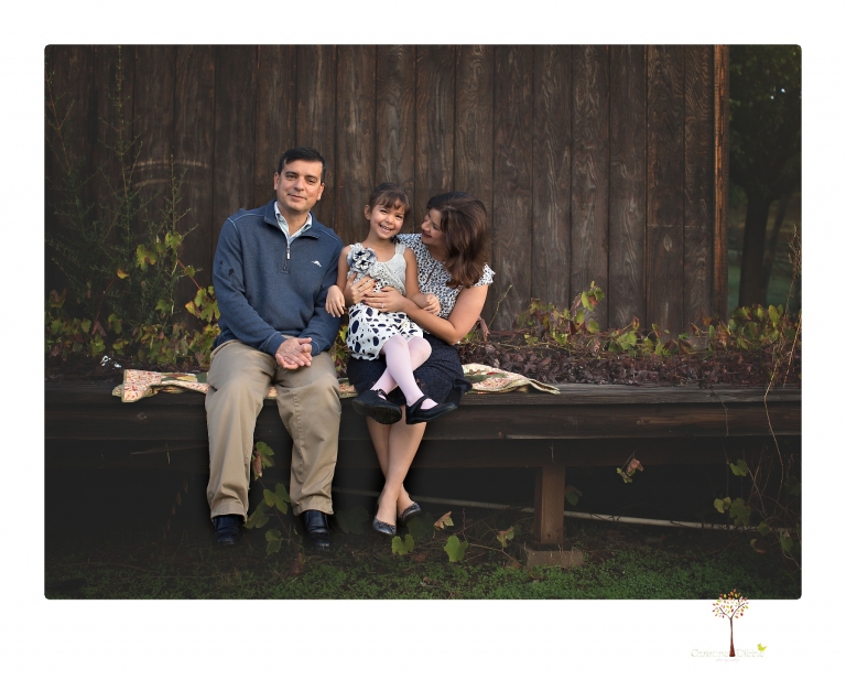 Sonora family portrait photographer Christine Dibble Photography takes Fall family portraits among the olive trees during a morning session at Hurst Ranch.