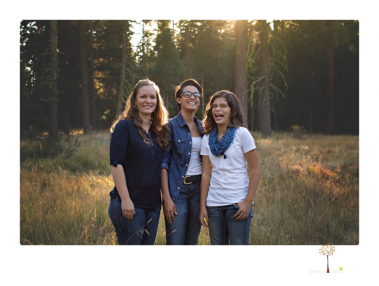 Sonora photographer Christine Dibble Photography takes family portraits at Pinecrest Lake in a golden lit field and on the beach.
