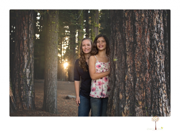 Sonora photographer Christine Dibble Photography takes family portraits at Pinecrest Lake in a golden lit field and on the beach.