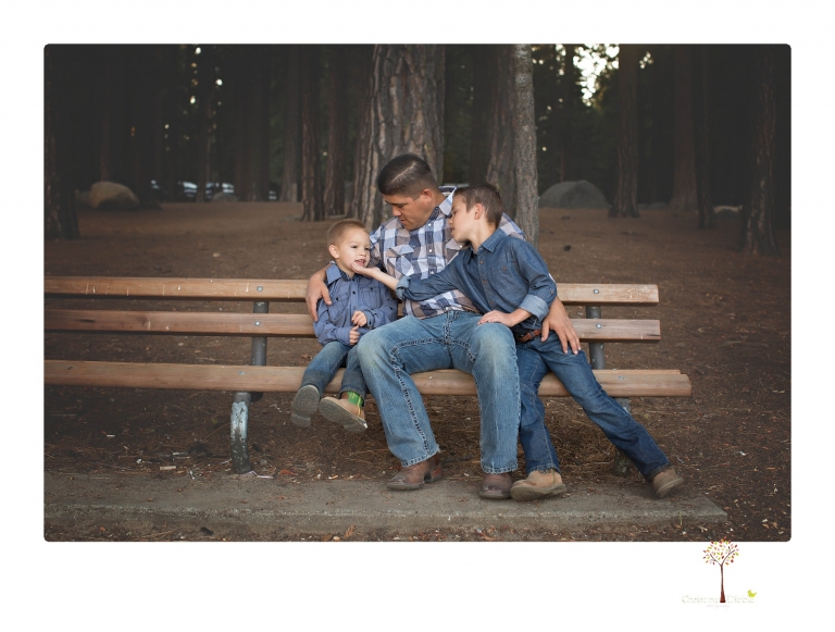 Sonora photographer Christine Dibble Photography takes family portraits at Pinecrest Lake in a golden lit field and on the beach.