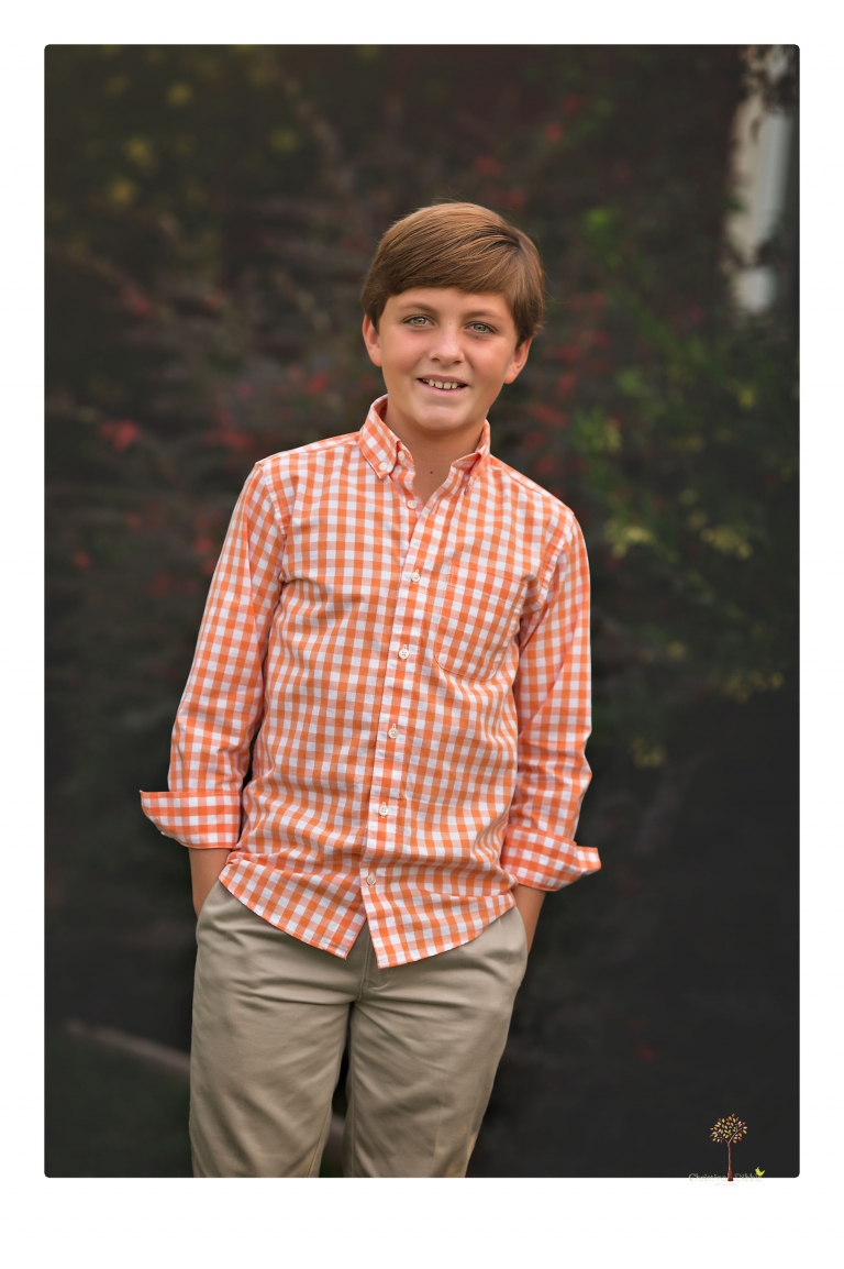 Sonora family photographer Christine Dibble Photography takes family portraits of a blended family in the backyard of their Tuolumne vacation home.