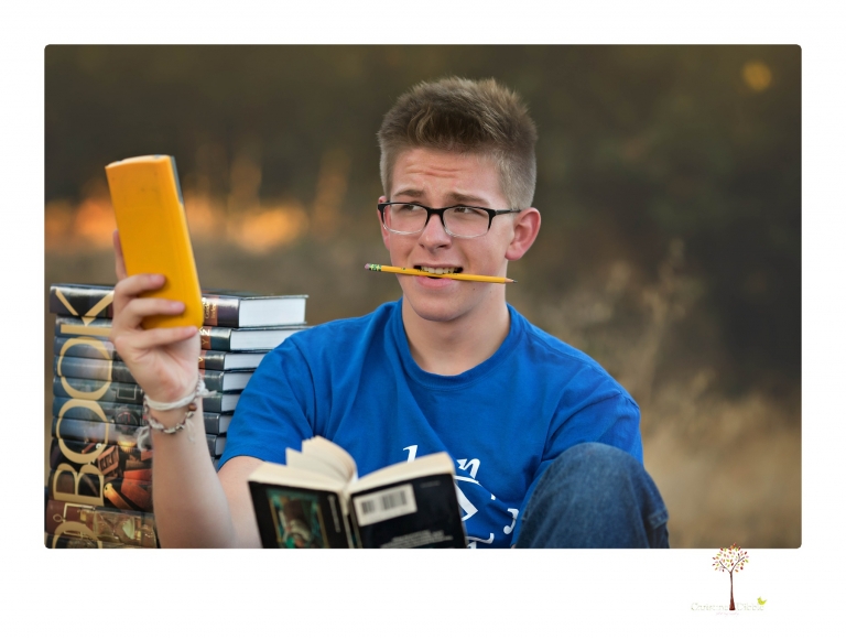 Summerville Senior Portrait photographer Christine Dibble of Sonora takes senior portraits of a boy in a kilt, a nerd scene, an explosion and a tuxedo at Knights Ferry.