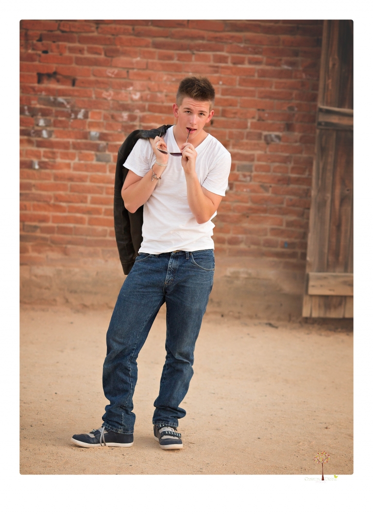 Summerville Senior Portrait photographer Christine Dibble of Sonora takes senior portraits of a boy in a kilt, a nerd scene, an explosion and a tuxedo at Knights Ferry.