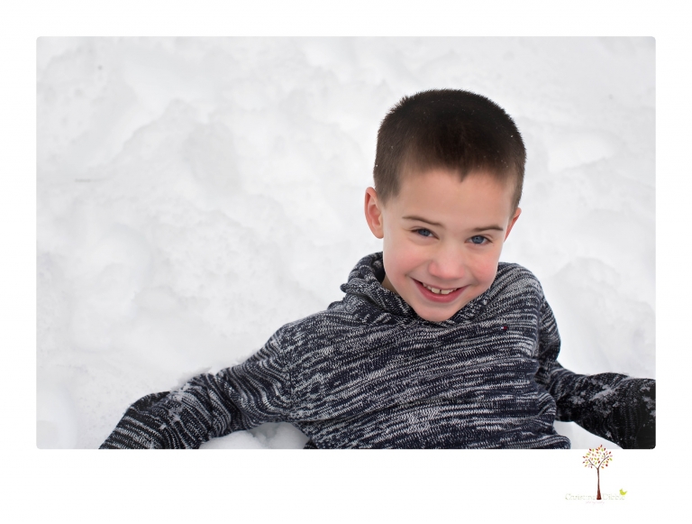 Sonora maternity photographer Christine Dibble Photography photographs a gender reveal session with colored smoke bombs in Long Barn in the snow.