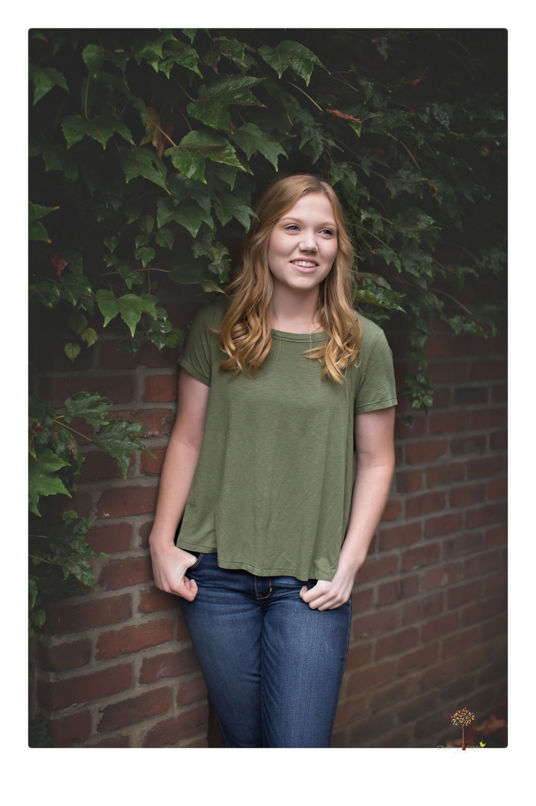 Sonora senior portrait photographer Christine Dibble Photography takes portraits of a Ripon High School senior in Columbia and downtown Sonora in the rain.