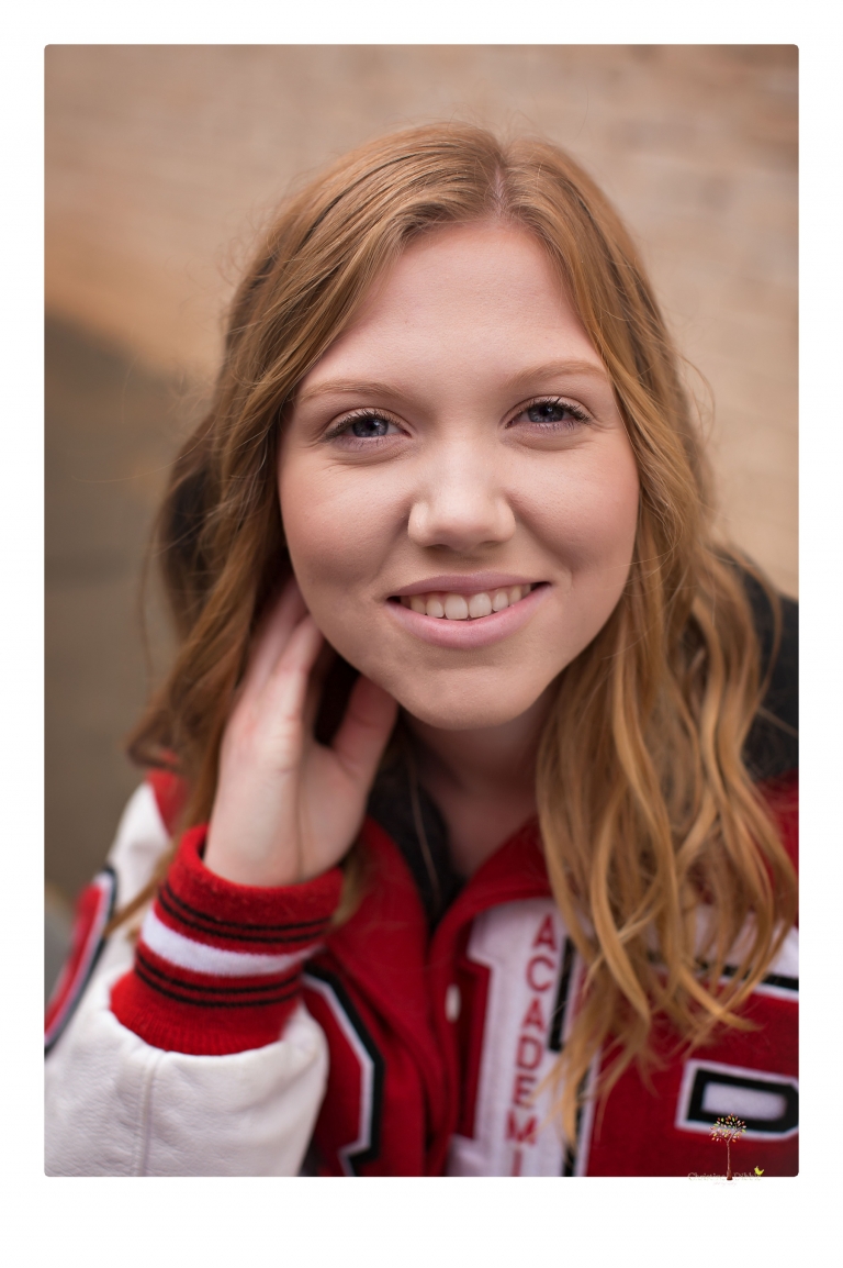 Sonora senior portrait photographer Christine Dibble Photography takes portraits of a Ripon High School senior in Columbia and downtown Sonora in the rain.