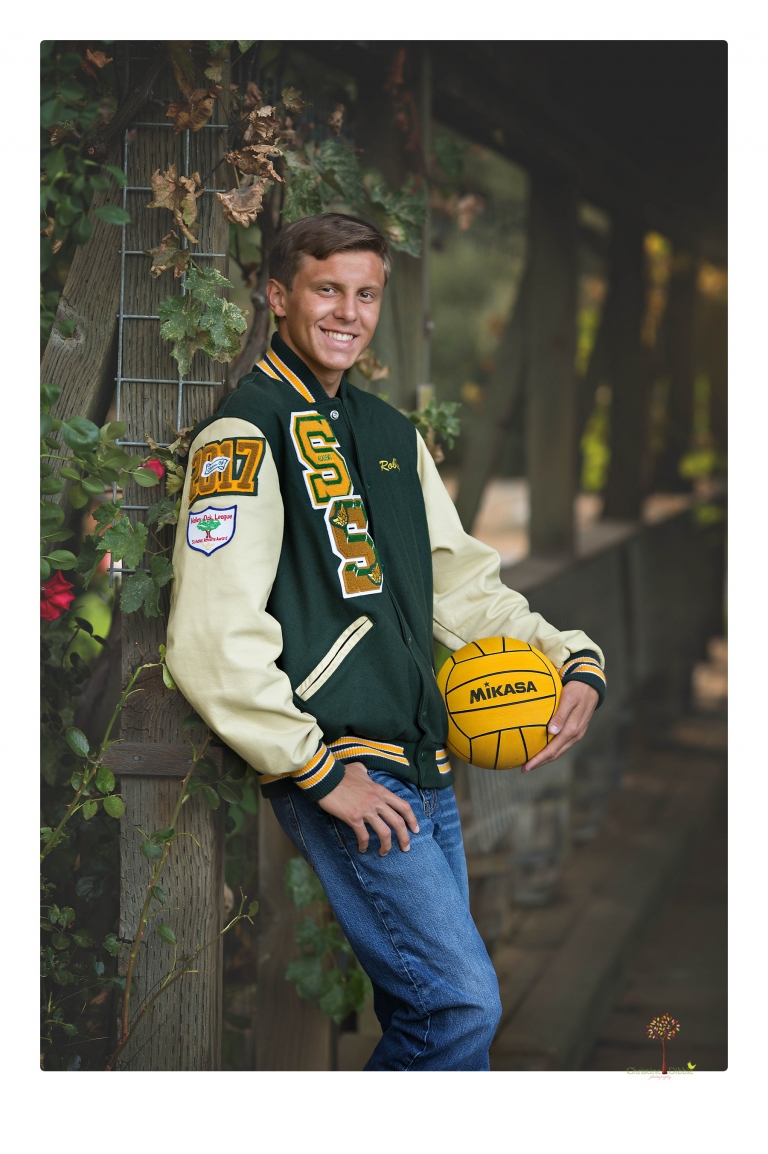 Sonora senior portrait photographer Christine Dibble Photography takes senior portraits of a Sonora High water polo player at Indigeny Reserve.