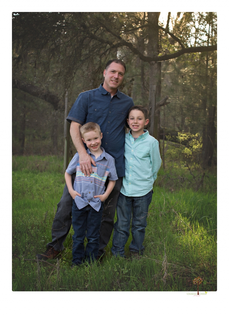 This Indigeny family portrait session, photographed by Christine Dibble Photography of Sonora, included lots of play and group hugs and running around for natural and relaxed family portraits.