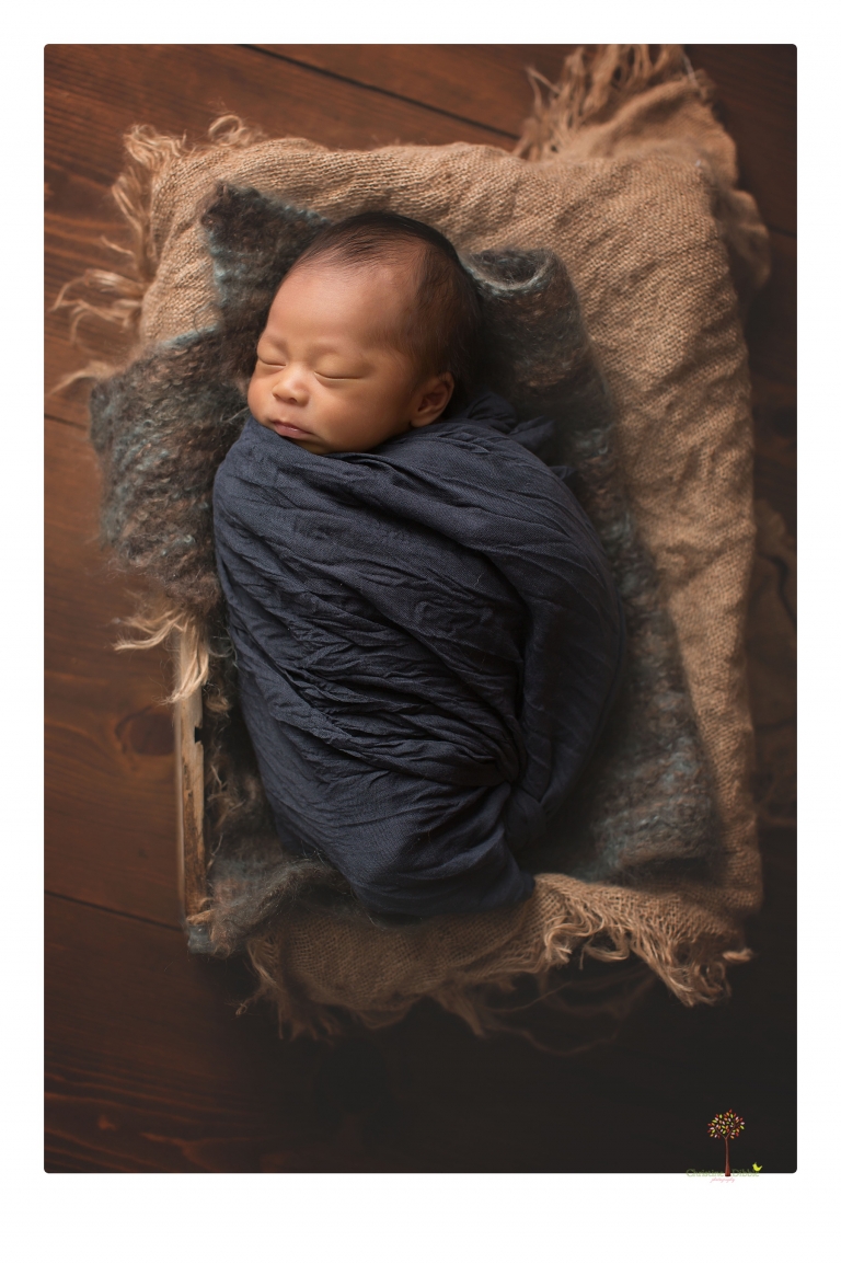 Sonora newborn photography by Christine Dibble Photography includes studio newborn portraits of family and baby.