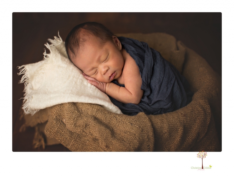 Sonora newborn photography by Christine Dibble Photography includes studio newborn portraits of family and baby.