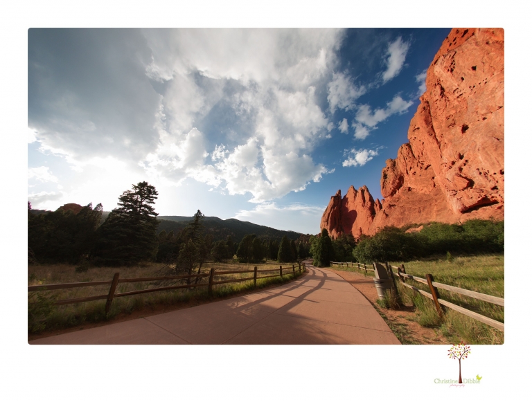 Sonora photographer Christine Dibble Photography travels to Colorado Springs to photograph landscape images at Garden of the Gods Park.