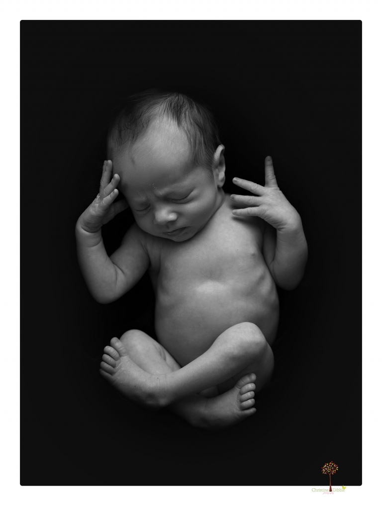 Sonora newborn photographer Christine Dibble Photography takes newborn portraits of a future Harley Davidson fan and his parents.