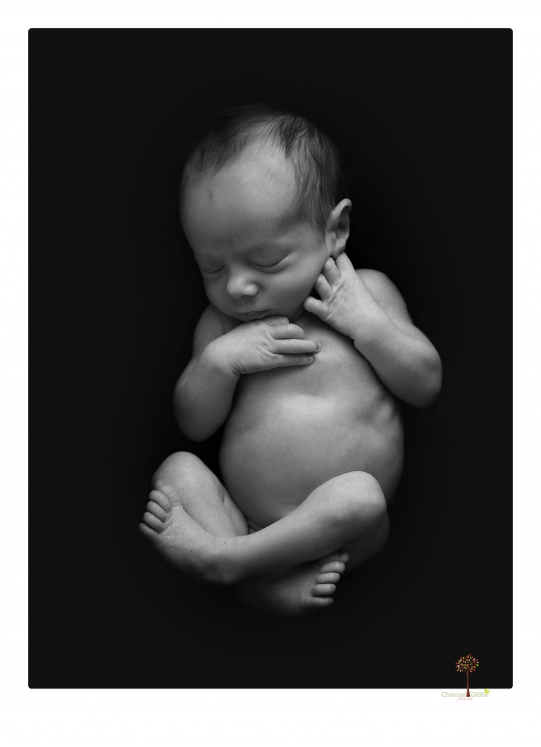 Sonora newborn photographer Christine Dibble Photography takes newborn portraits of a future Harley Davidson fan and his parents.