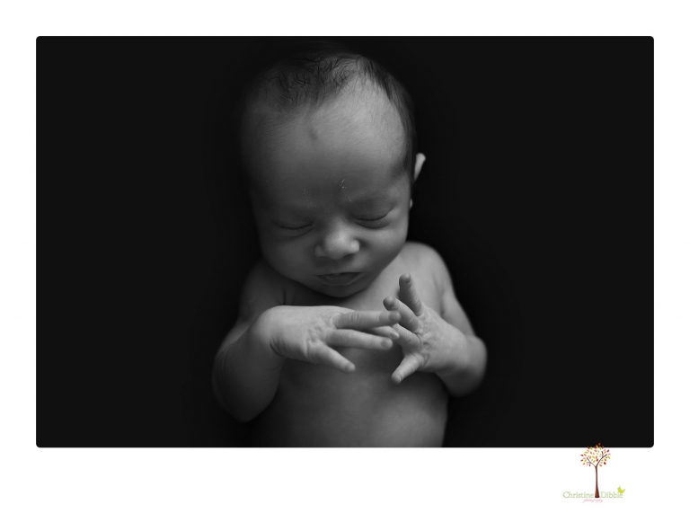 Sonora newborn photographer Christine Dibble Photography takes newborn portraits of a future Harley Davidson fan and his parents.