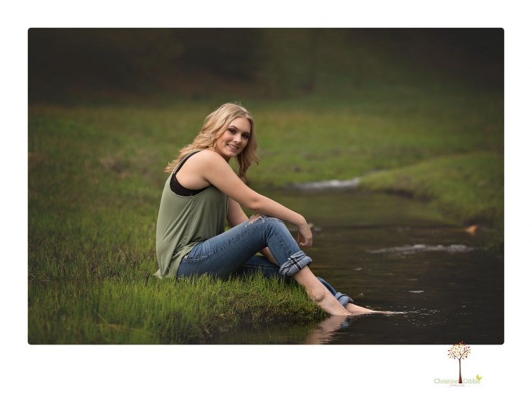 Sonora senior portrait photographer Christine Dibble Photography takes senior portraits of a Summerville High School graduate in Long Barn with her boyfriend.