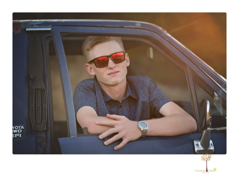 Sonora senior portrait photographer Christine Dibble Photography takes senior portraits of a Summerville High golfer at Little Sweden and Phoenix Lake Country Club.